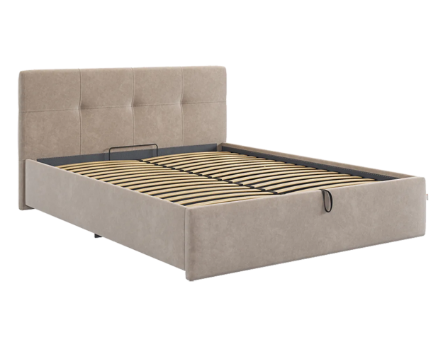 Кровать с подъемным механизмом Веста 1600 капучино (велюр)